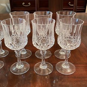 8 oz Cristal D'Arques Wine Glasses Crystal Bar Dinner Glasses Set of 6